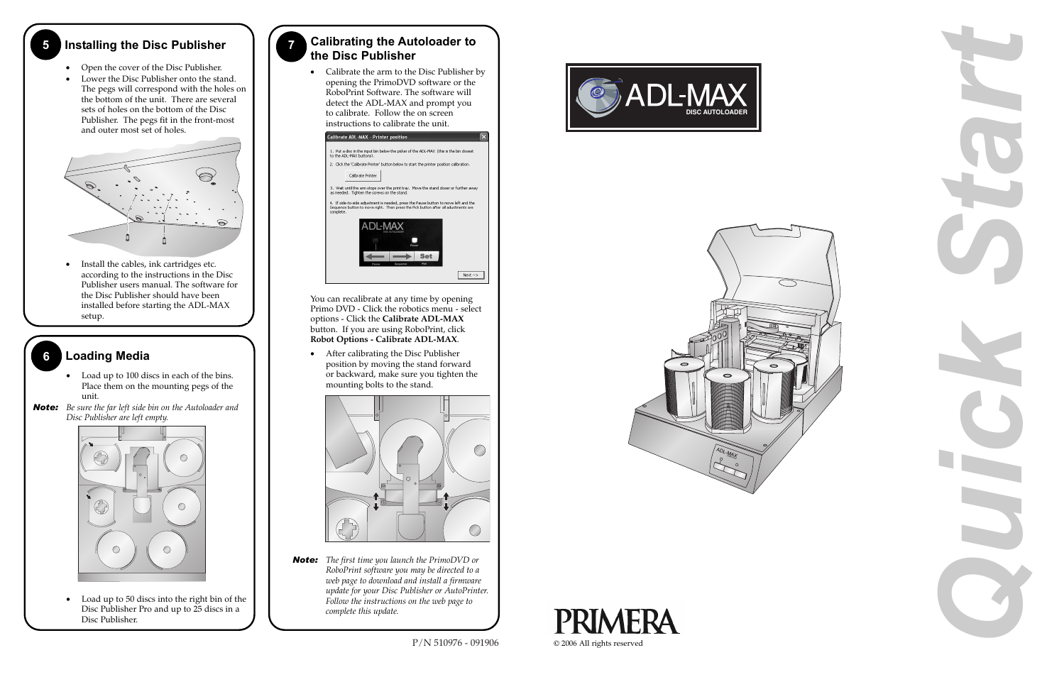 Primera Technology Disc Autoloader ADL-MAX User Manual | 2 pages