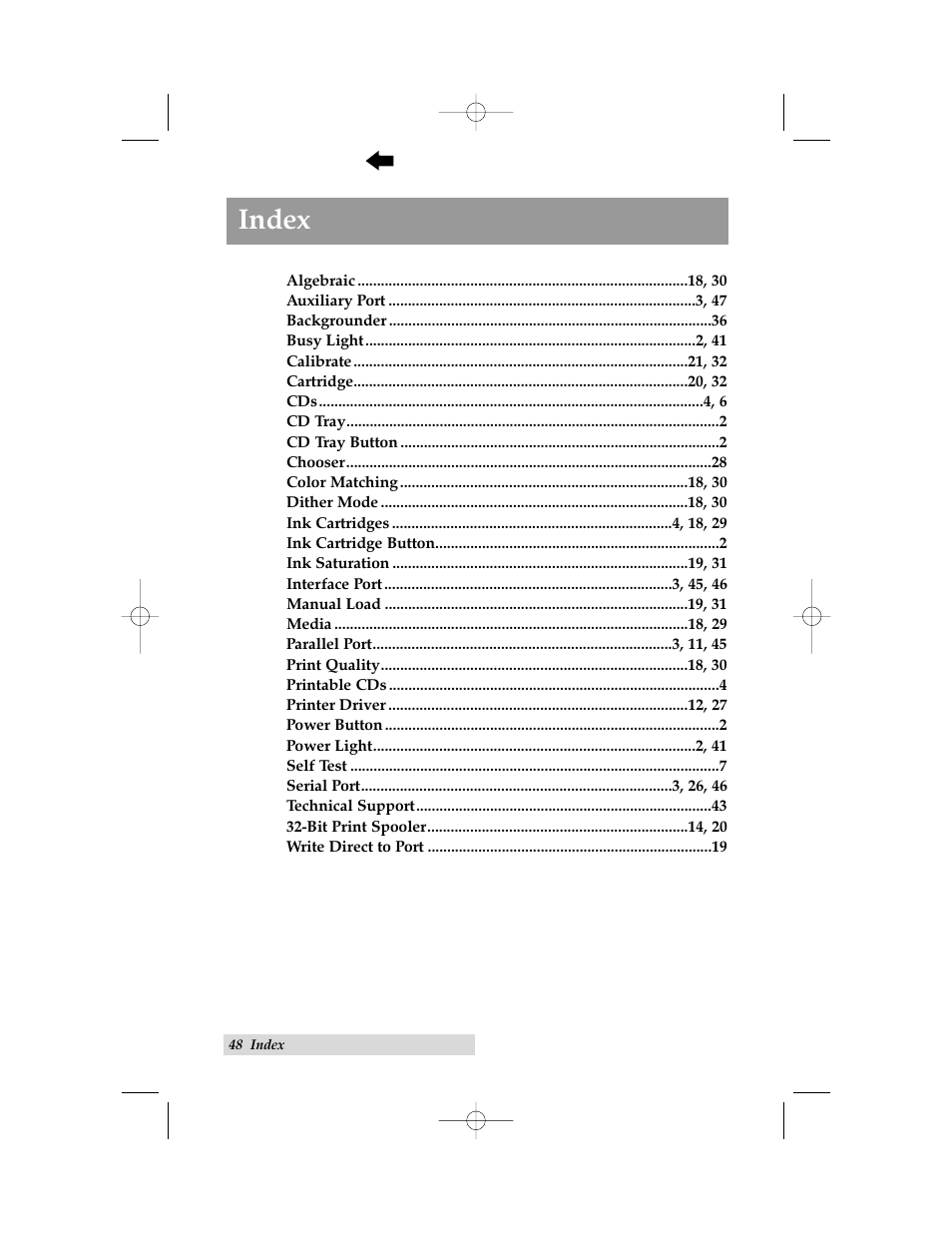 Index | Primera Technology Primera Signature III User Manual | Page 58 / 68