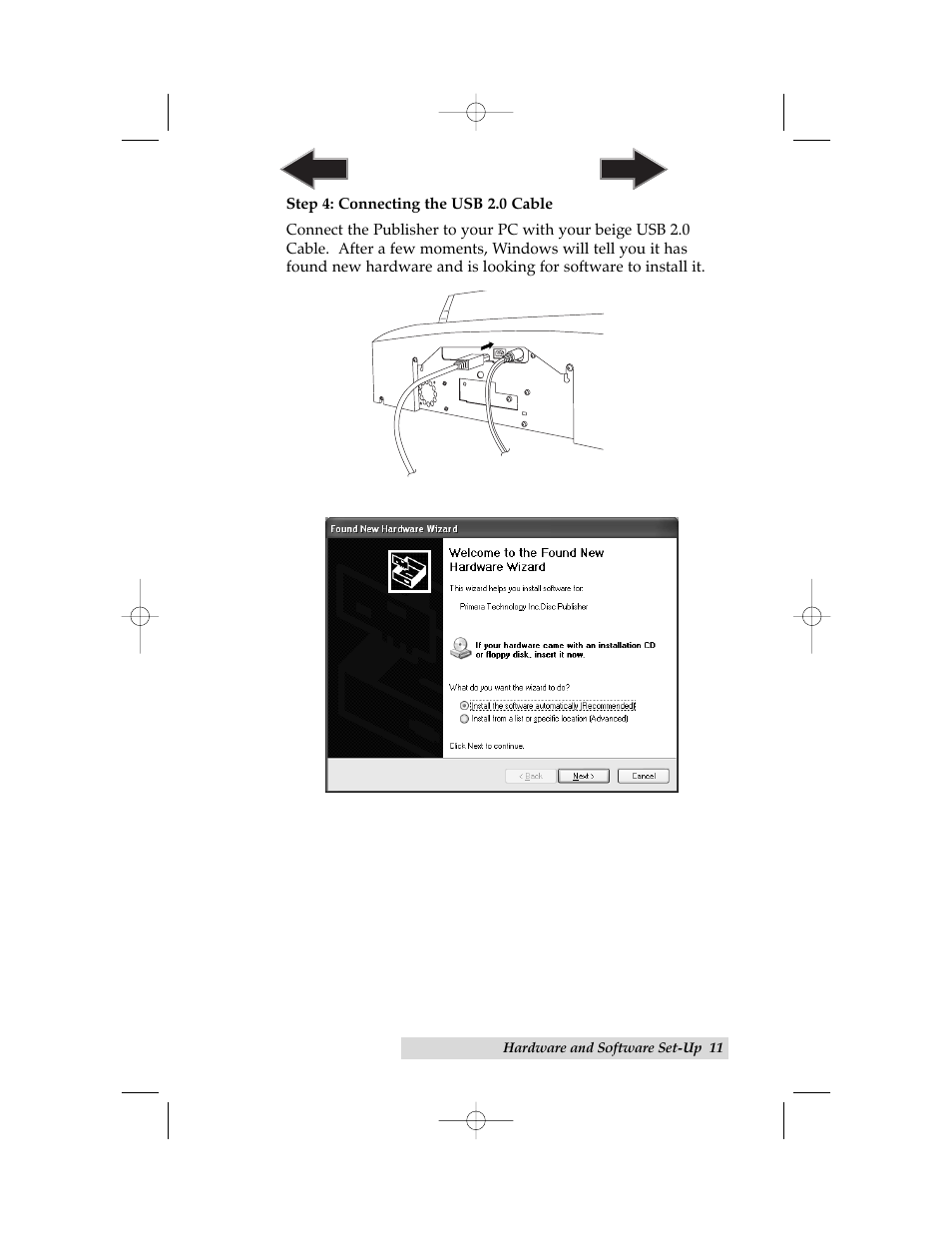 Step 4: connecting the usb cable | Primera Technology II User Manual | Page 15 / 48