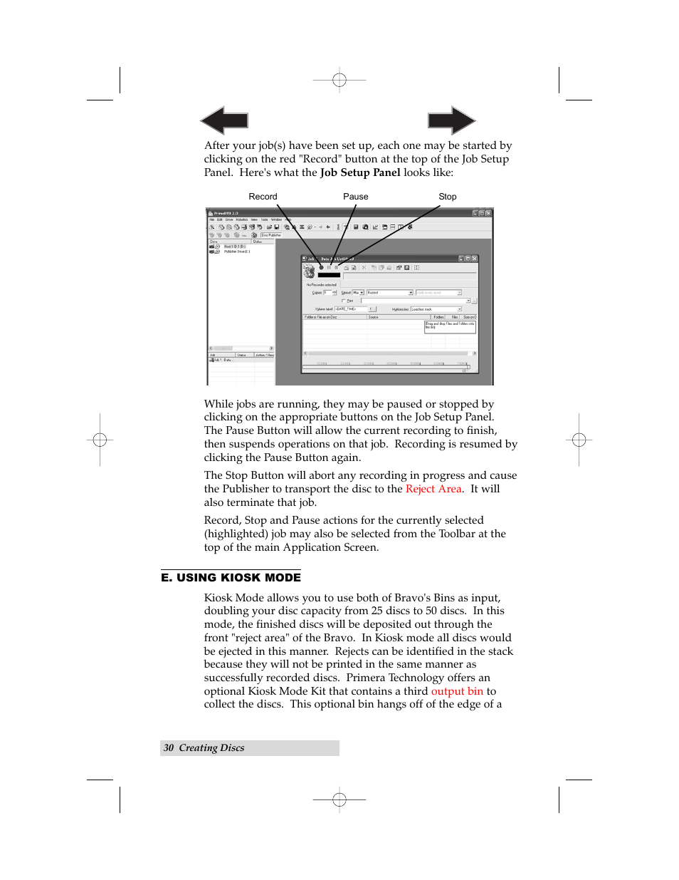 E. using kiosk mode | Primera Technology II User Manual | Page 34 / 48
