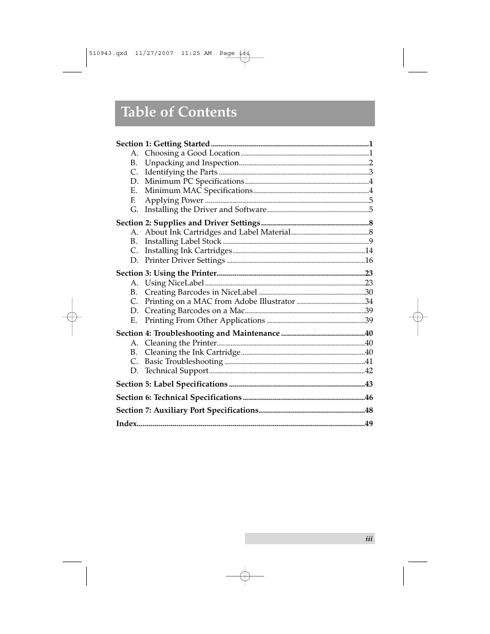 Primera Technology LX810 User Manual | Page 3 / 56