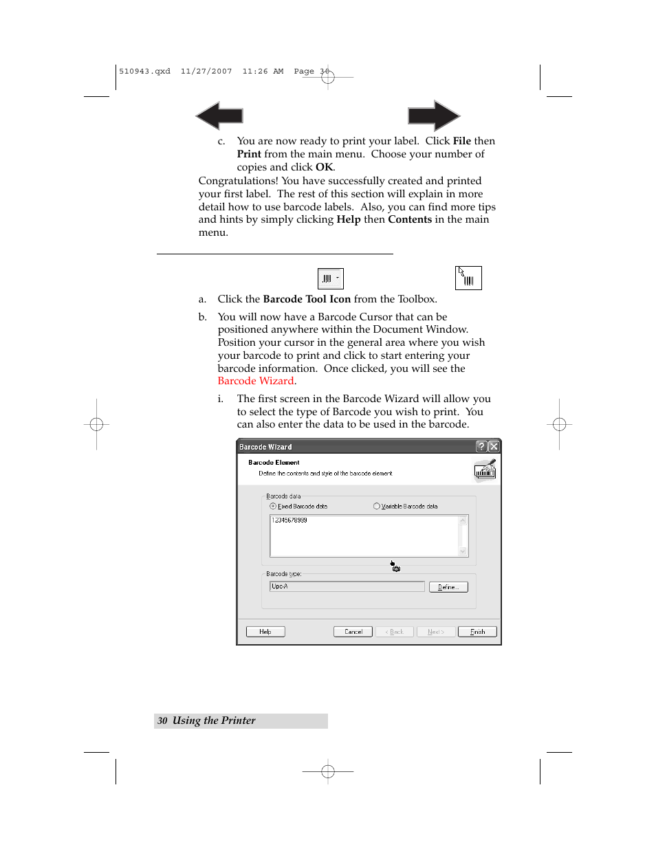 B. creating barcodes in nicelabel | Primera Technology LX810 User Manual | Page 34 / 56