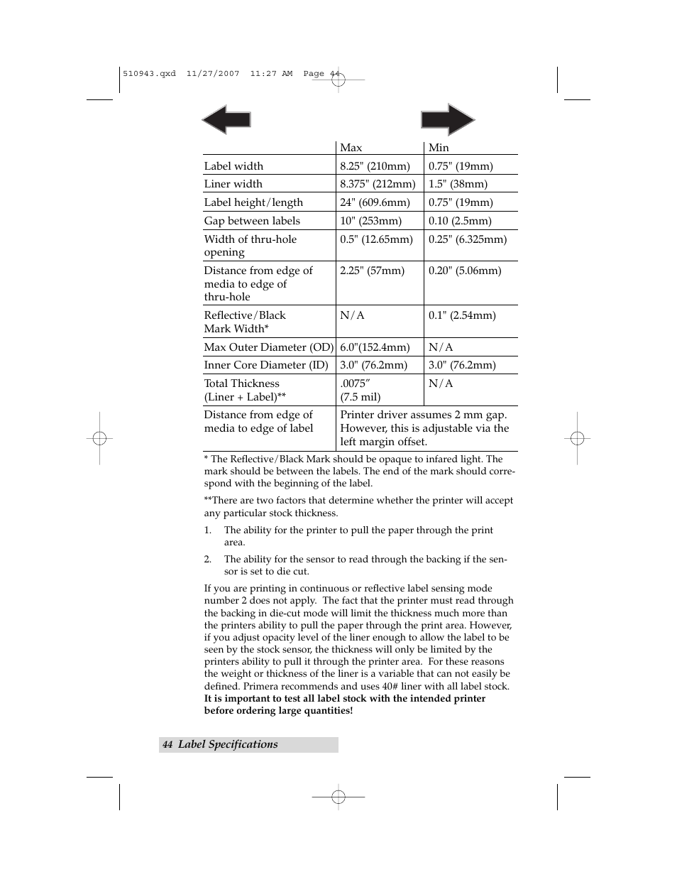 Primera Technology LX810 User Manual | Page 48 / 56