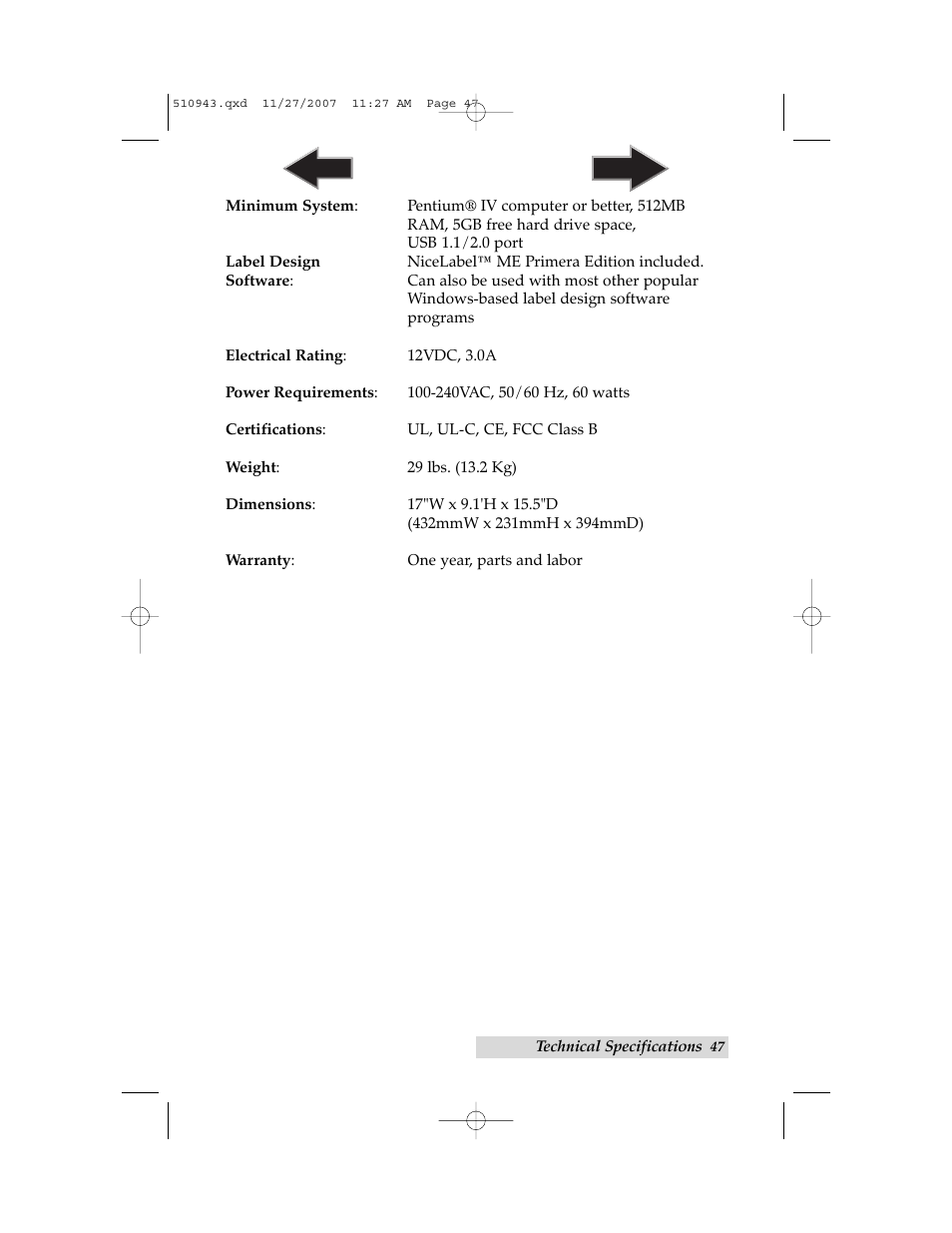 Primera Technology LX810 User Manual | Page 51 / 56