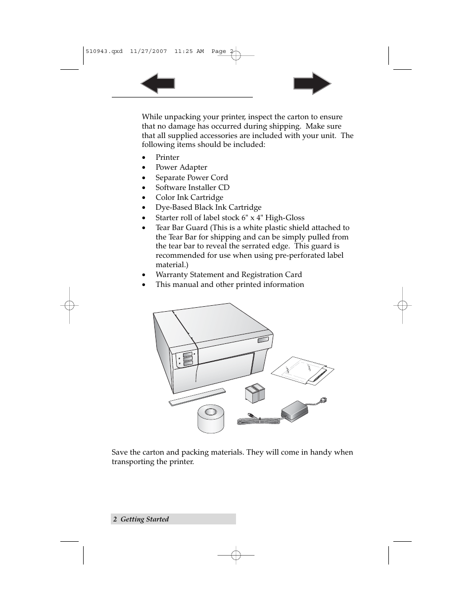 B. unpacking and inspection | Primera Technology LX810 User Manual | Page 6 / 56