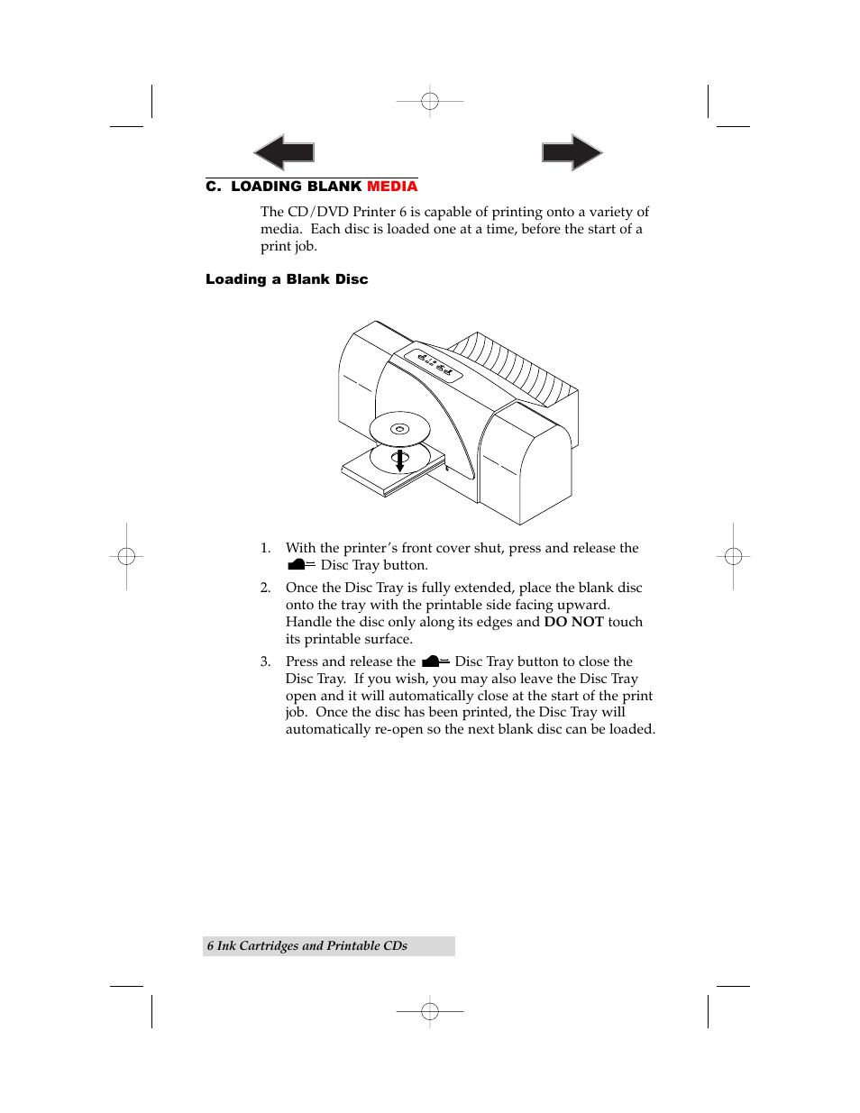 C. loading blank media | Primera Technology 6 User Manual | Page 10 / 36