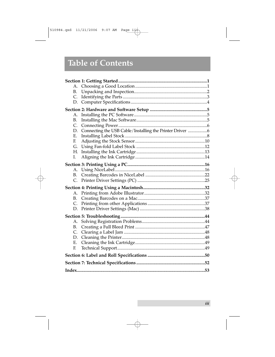 Primera Technology LX400 User Manual | Page 3 / 58