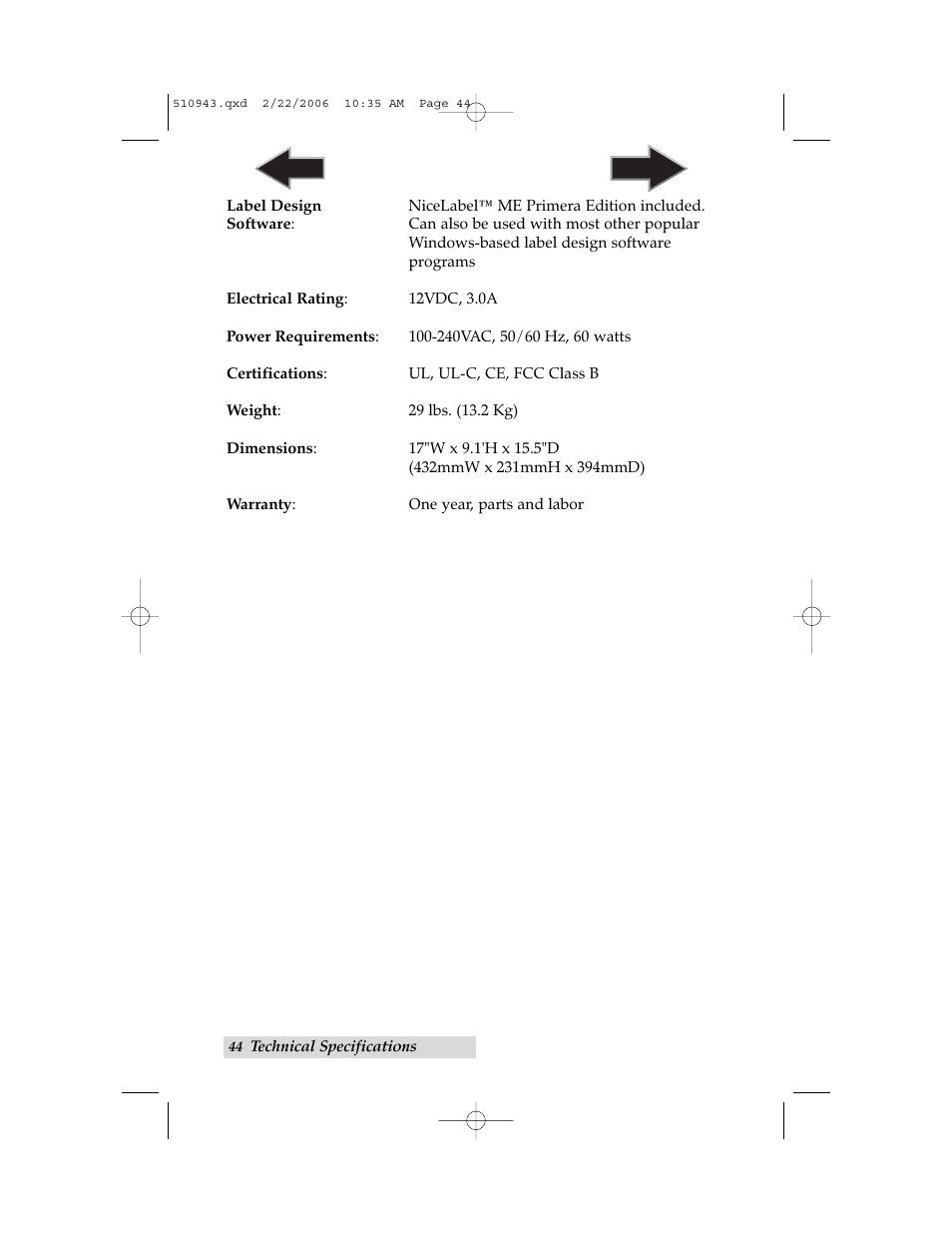 Primera Technology LX 810 User Manual | Page 48 / 52