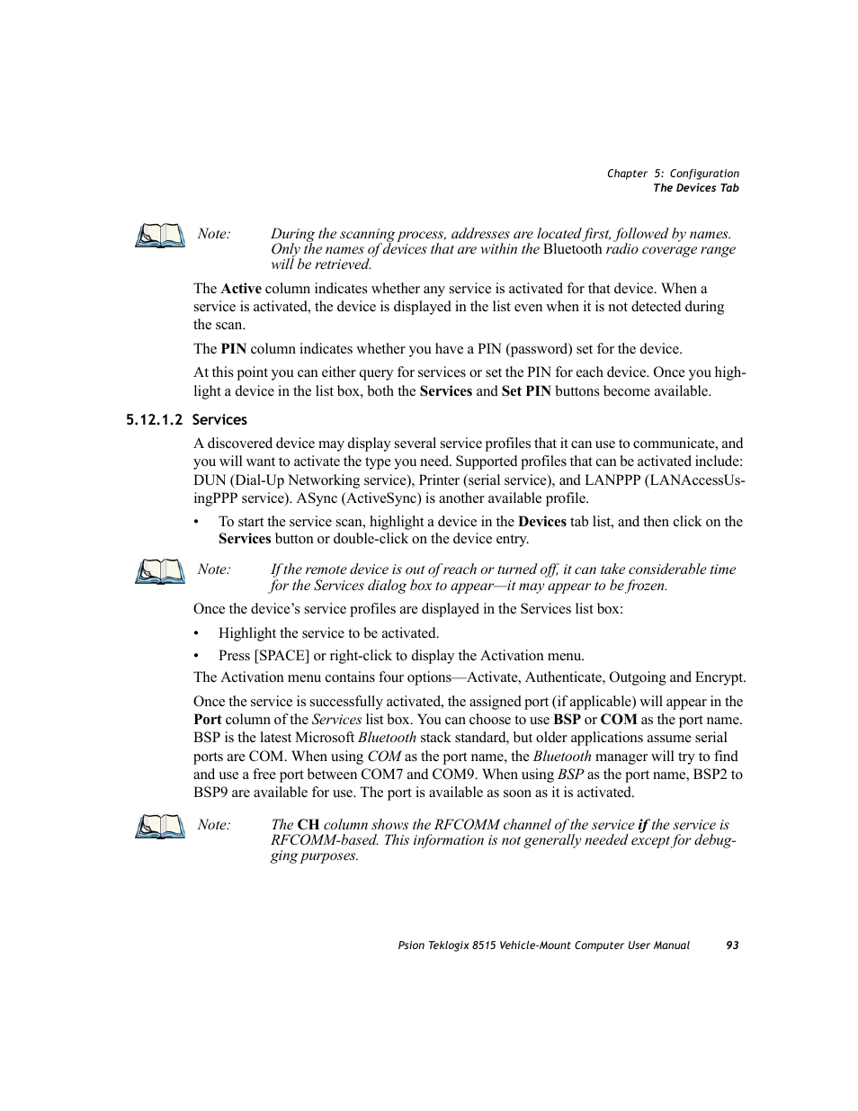 2 services | Psion Teklogix Vehicle-Mount Computer 8515 User Manual | Page 113 / 188