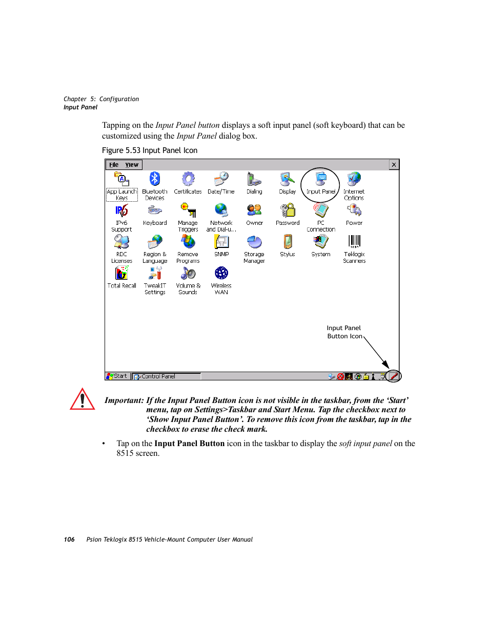 Psion Teklogix Vehicle-Mount Computer 8515 User Manual | Page 126 / 188