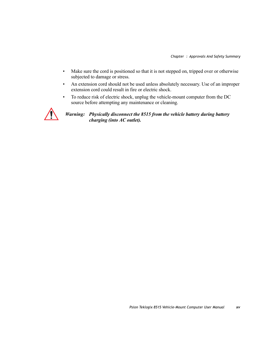 Psion Teklogix Vehicle-Mount Computer 8515 User Manual | Page 19 / 188