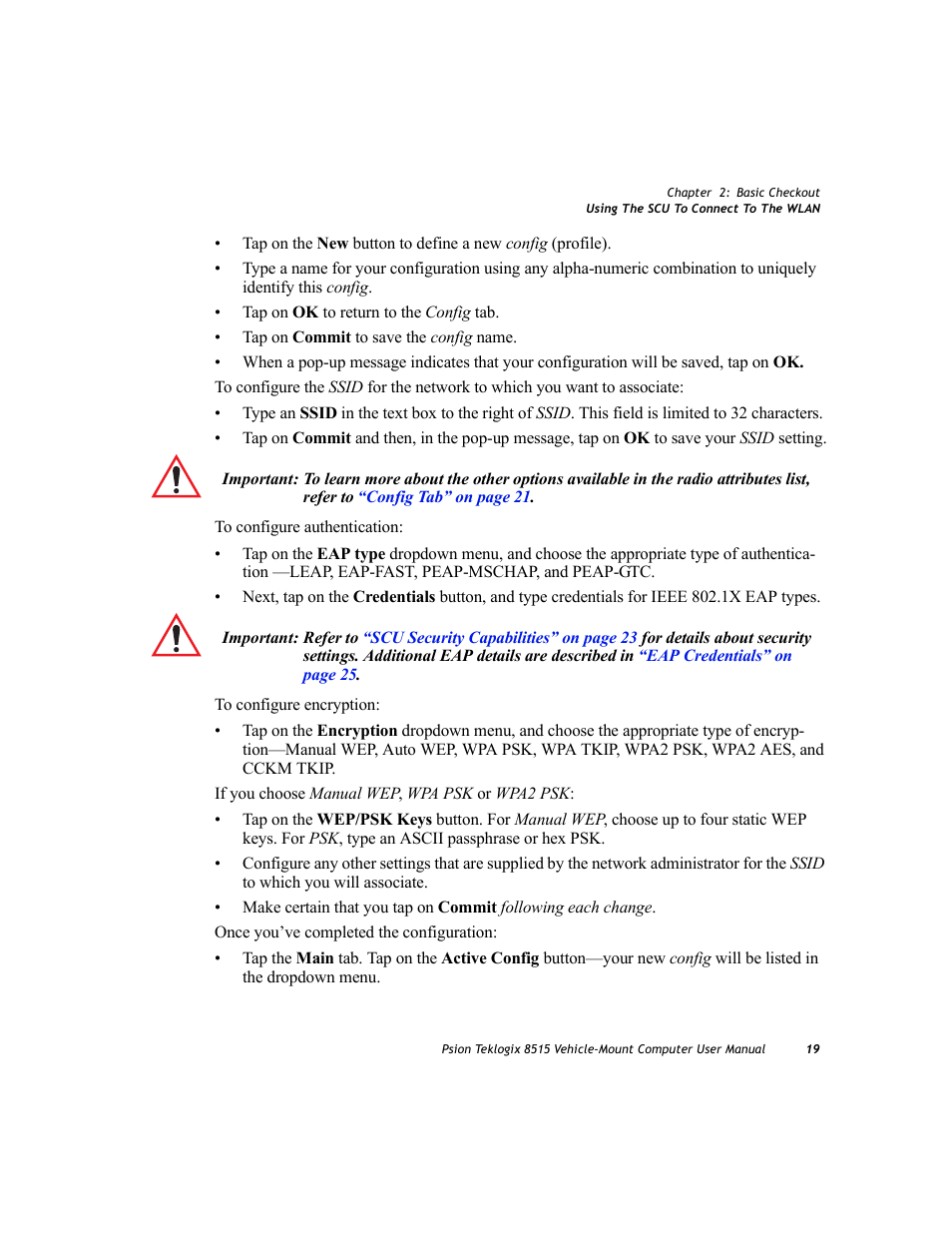 Psion Teklogix Vehicle-Mount Computer 8515 User Manual | Page 39 / 188