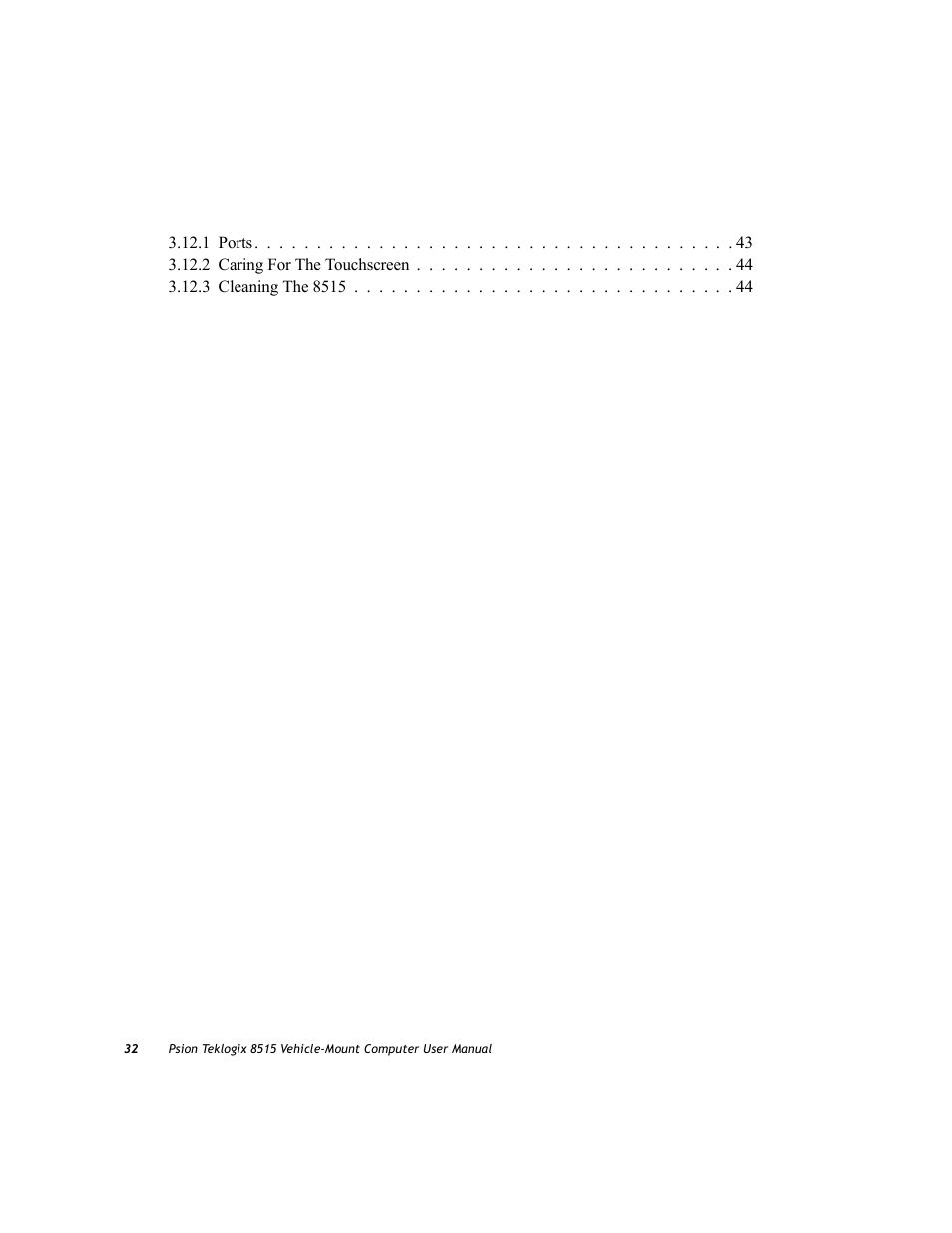 Psion Teklogix Vehicle-Mount Computer 8515 User Manual | Page 52 / 188