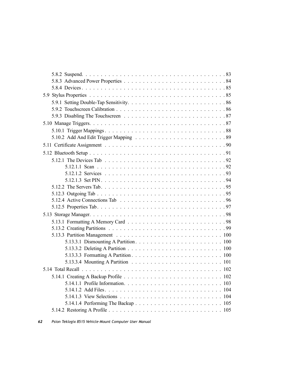 Psion Teklogix Vehicle-Mount Computer 8515 User Manual | Page 82 / 188