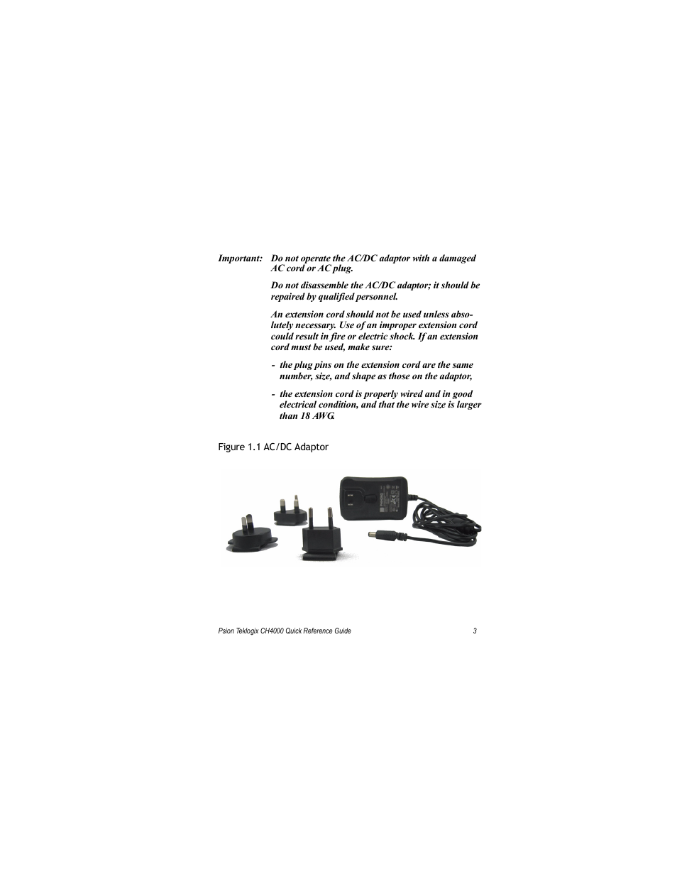 Psion Teklogix IKON CH4000 User Manual | Page 9 / 20