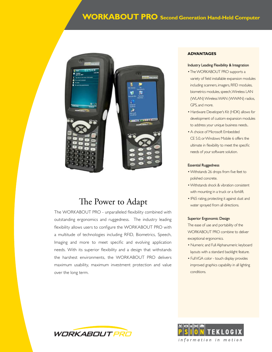 Psion Teklogix WORKABOUT PRO User Manual | 2 pages