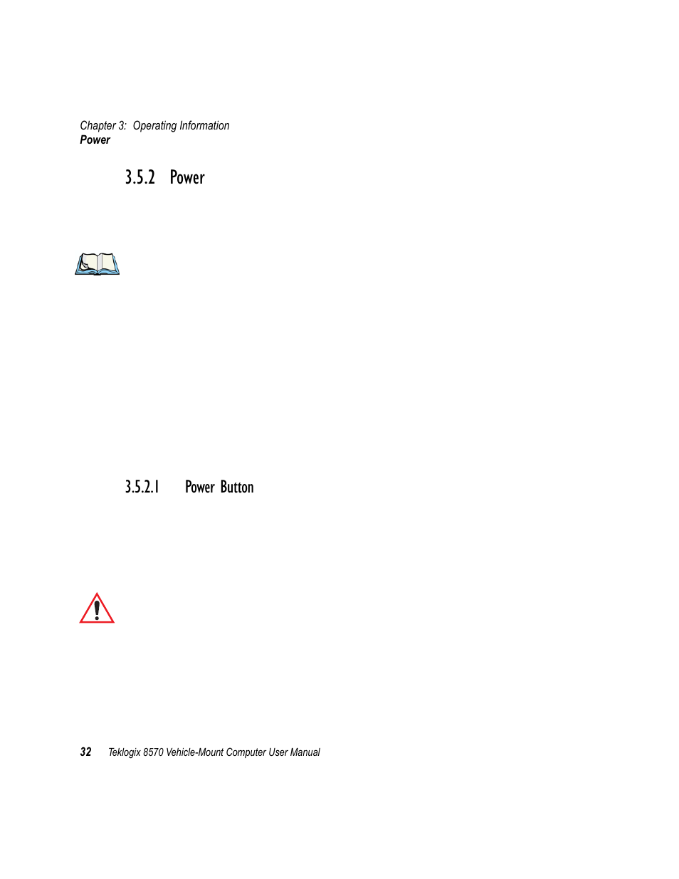 2 power, 1 power button, Power | Psion Teklogix 8570 User Manual | Page 46 / 124