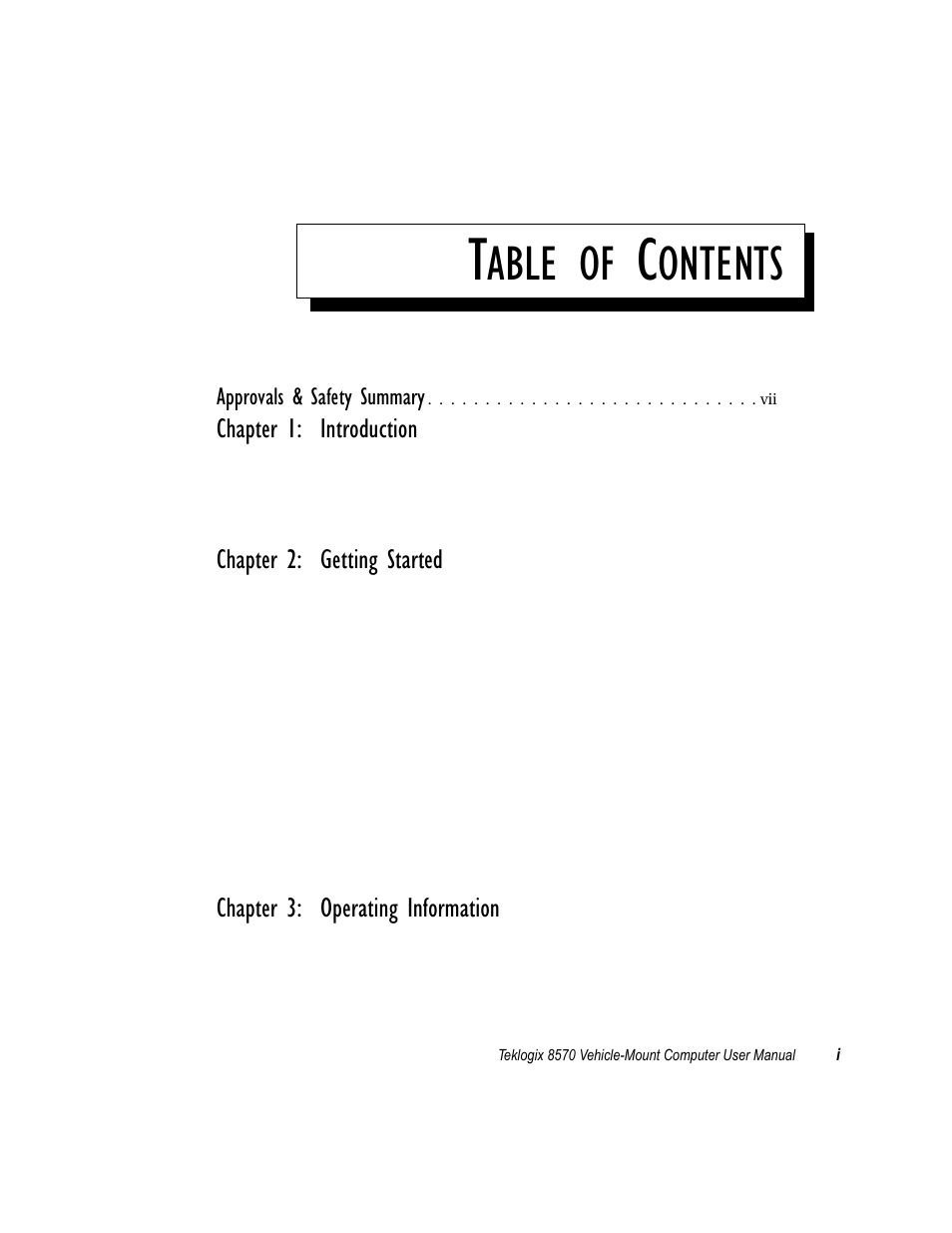 Psion Teklogix 8570 User Manual | Page 5 / 124