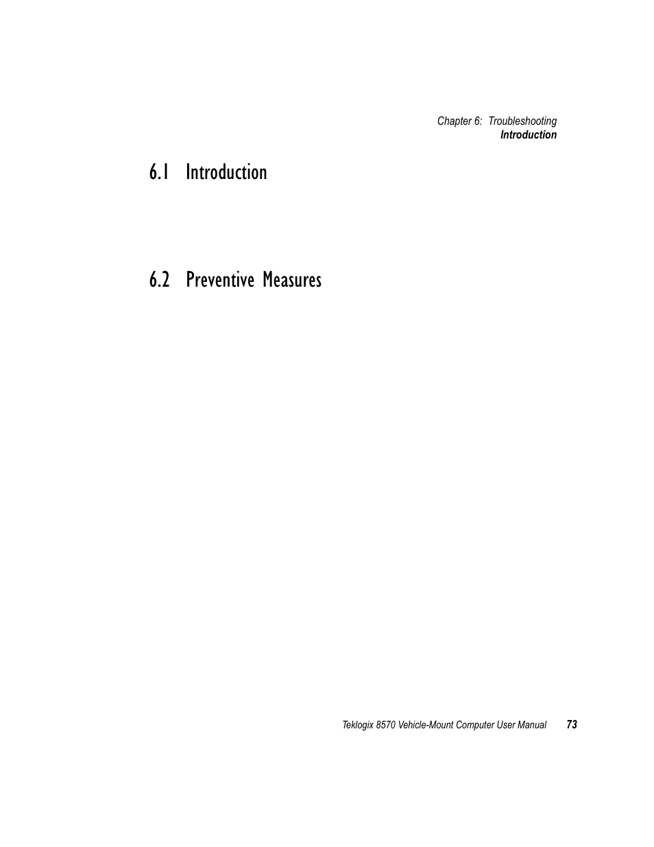 1 introduction, 2 preventive measures, Introduction | Preventive measures | Psion Teklogix 8570 User Manual | Page 87 / 124