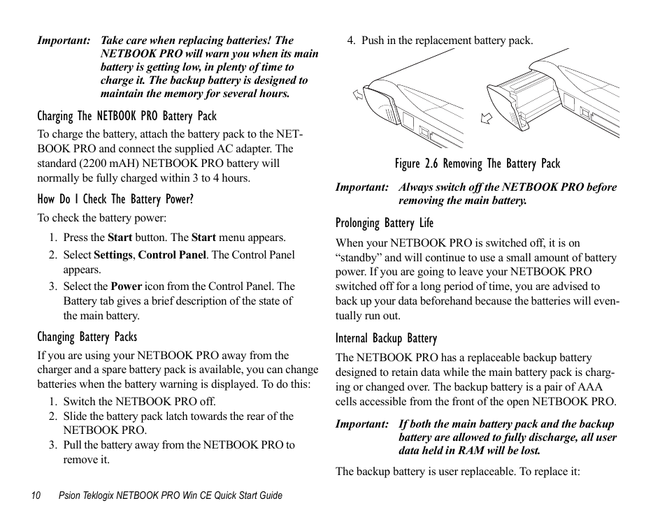 Psion Teklogix Notebook Pro User Manual | Page 12 / 72