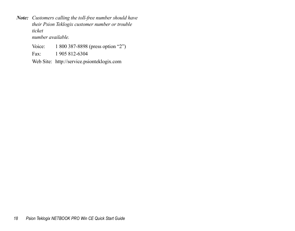 Psion Teklogix Notebook Pro User Manual | Page 20 / 72