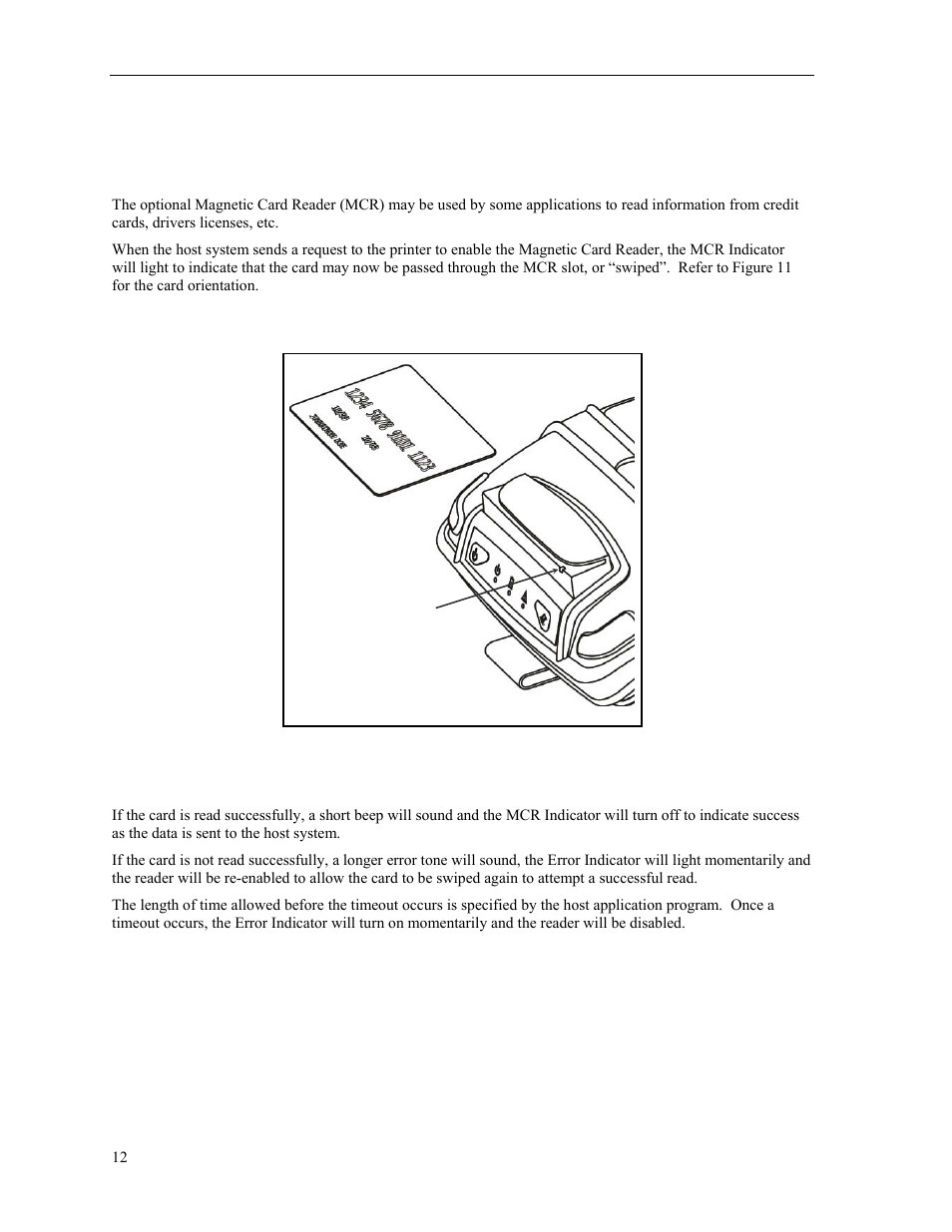 Using the magnetic card reader | Psion Teklogix PrintAbout MP2000 User Manual | Page 18 / 55