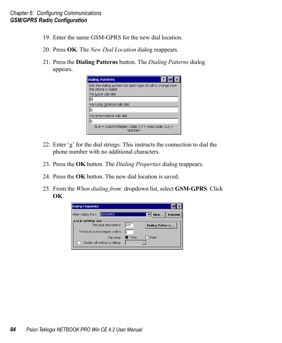 Psion Teklogix Win CE 4.2 User Manual | Page 102 / 152