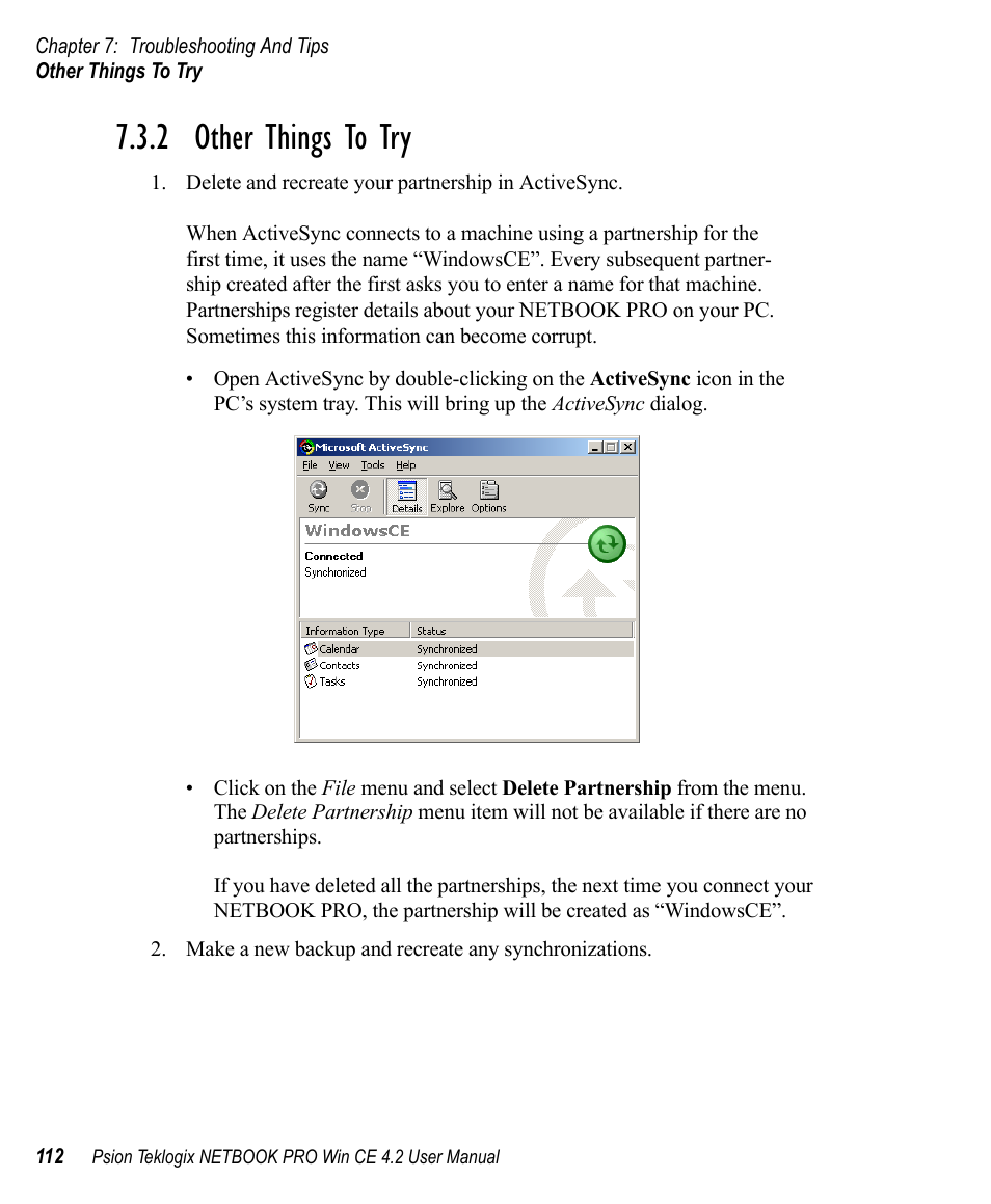 2 other things to try, Other things to try | Psion Teklogix Win CE 4.2 User Manual | Page 130 / 152