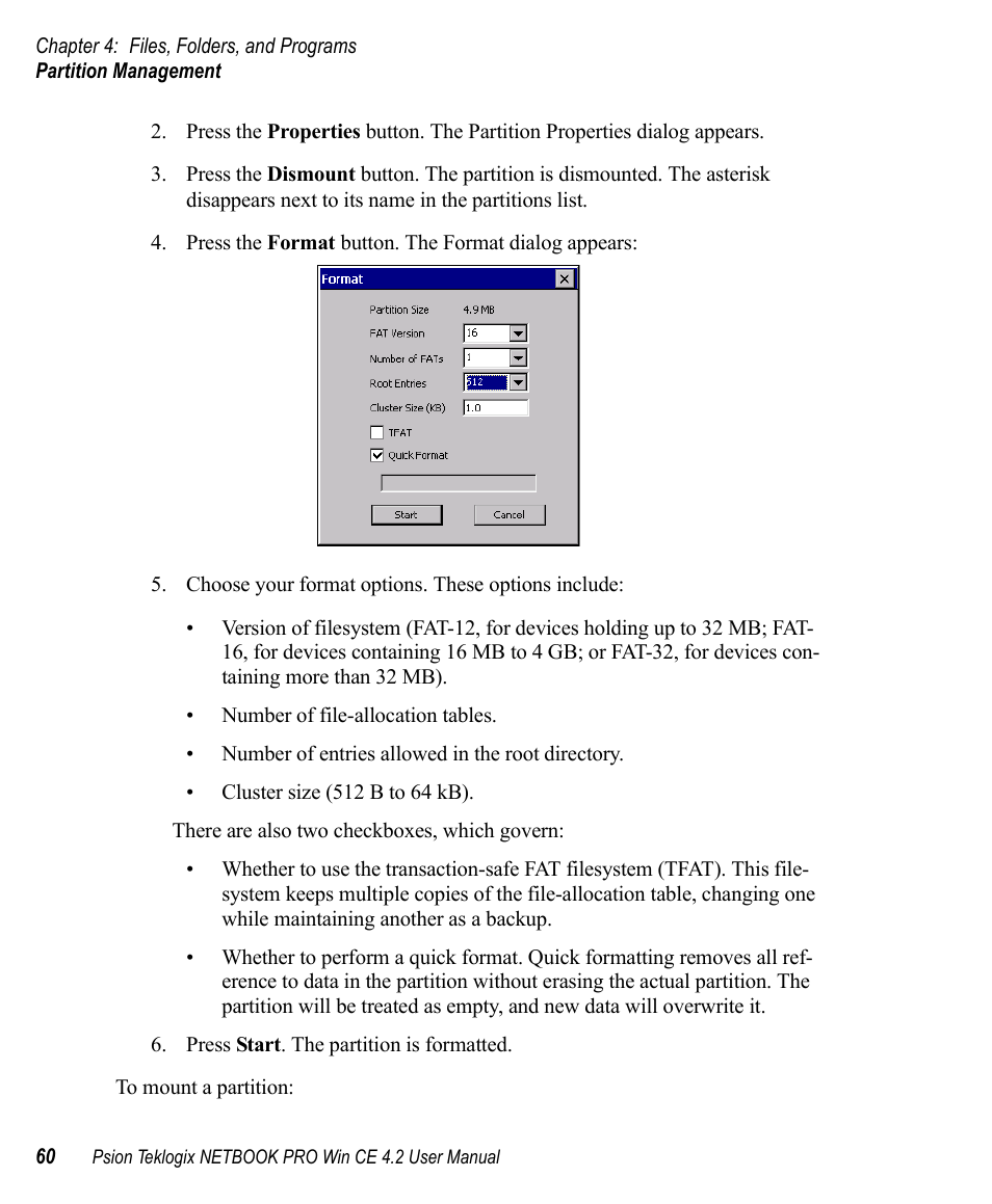 Psion Teklogix Win CE 4.2 User Manual | Page 78 / 152