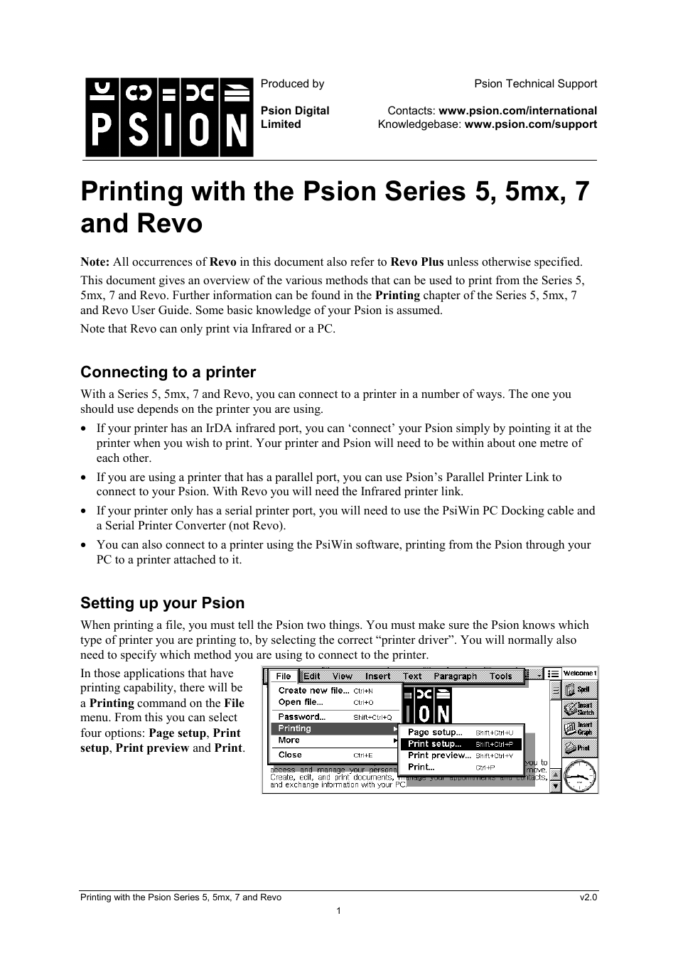 Psion Teklogix REVO User Manual | 3 pages