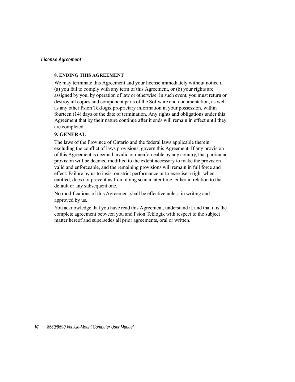 Psion Teklogix Vehicle-Mount Computer 8590 User Manual | Page 18 / 212