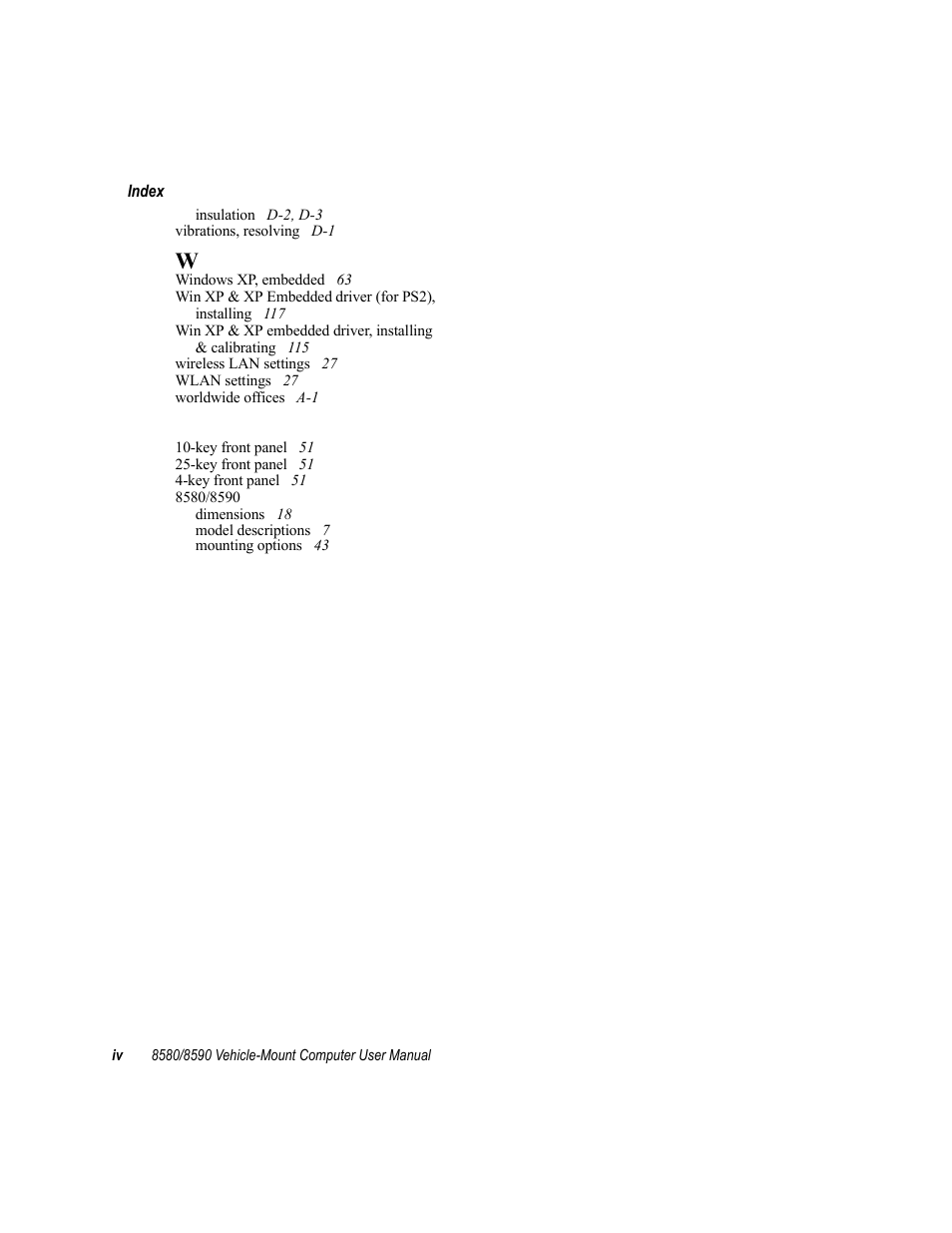 Psion Teklogix Vehicle-Mount Computer 8590 User Manual | Page 212 / 212