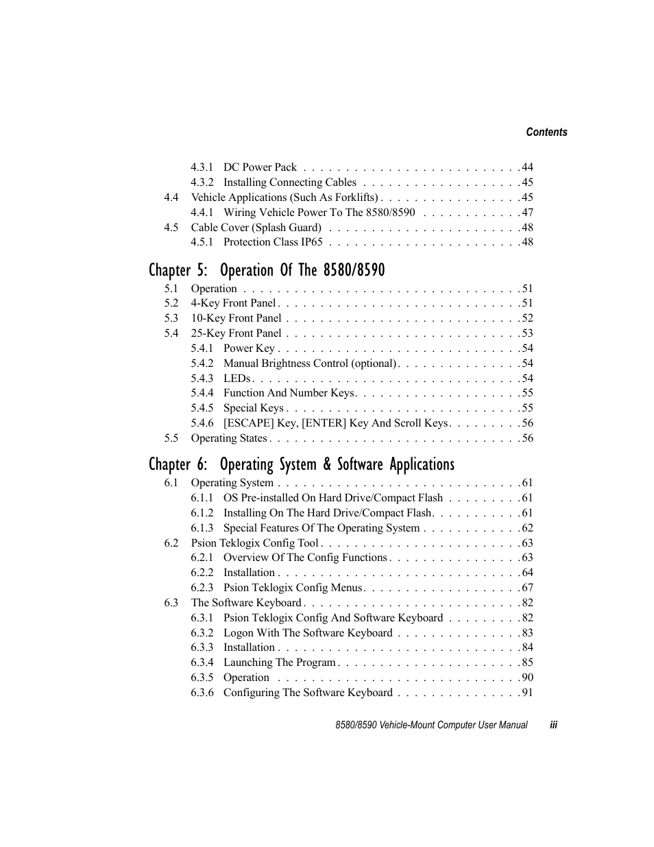 Psion Teklogix Vehicle-Mount Computer 8590 User Manual | Page 9 / 212