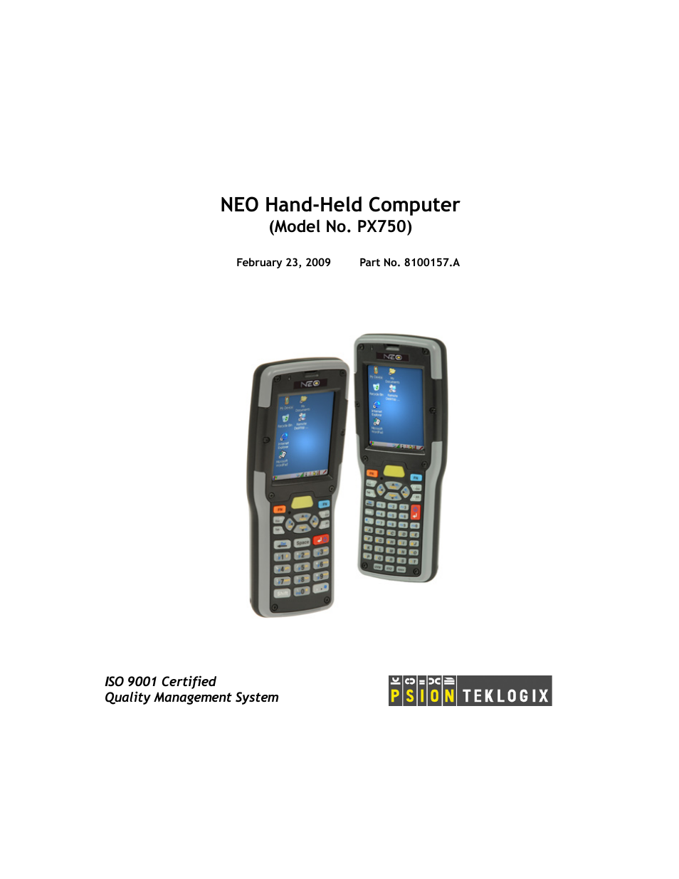 Psion Teklogix NEO PX750 User Manual | 238 pages