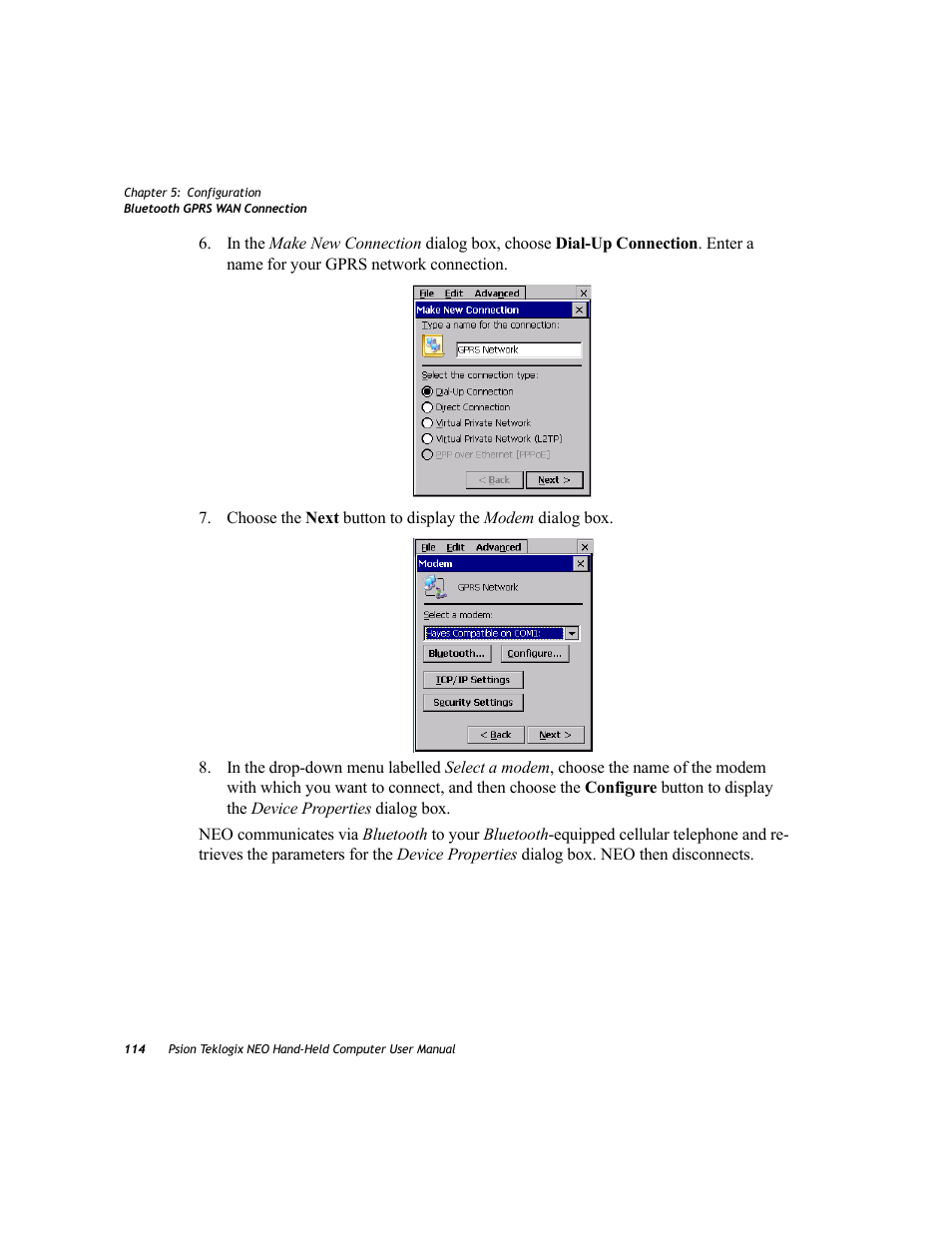 Psion Teklogix NEO PX750 User Manual | Page 126 / 238