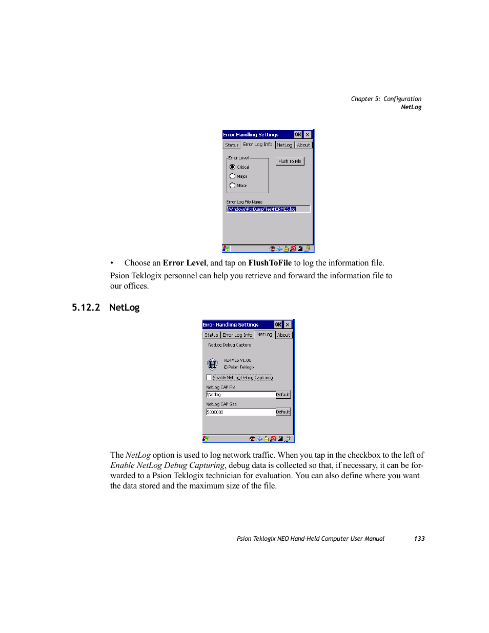 2 netlog | Psion Teklogix NEO PX750 User Manual | Page 145 / 238