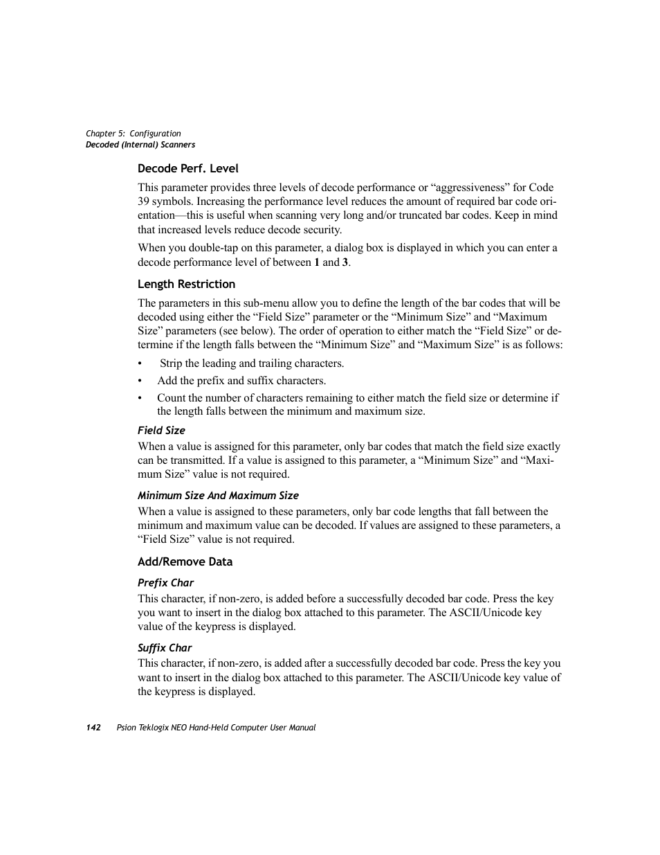 Psion Teklogix NEO PX750 User Manual | Page 154 / 238