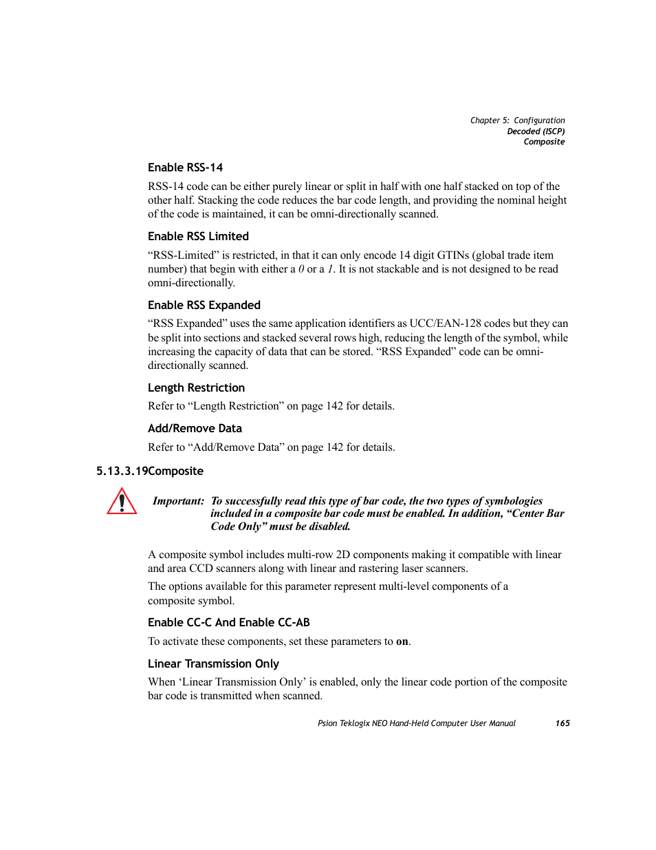 19 composite | Psion Teklogix NEO PX750 User Manual | Page 177 / 238