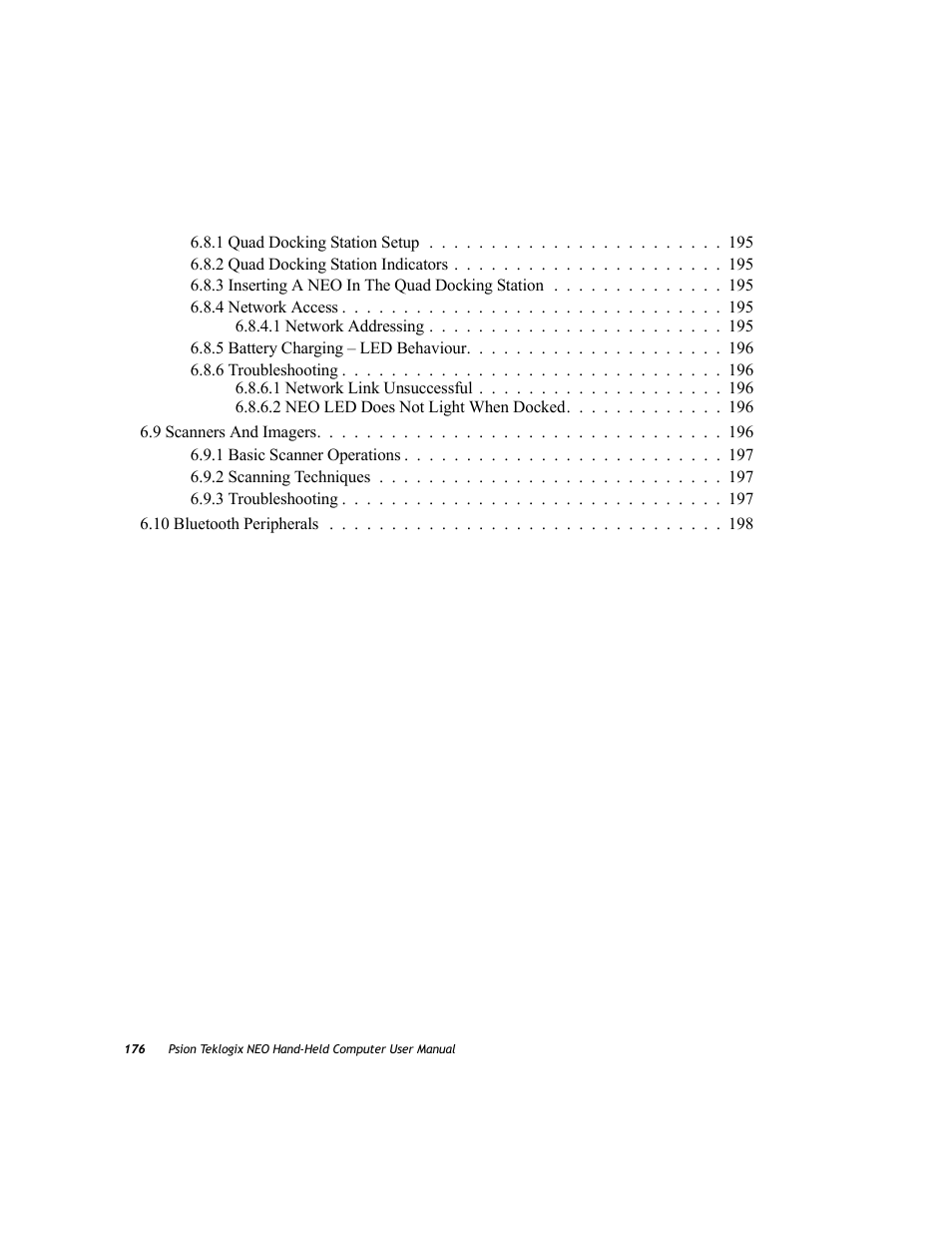 Psion Teklogix NEO PX750 User Manual | Page 188 / 238