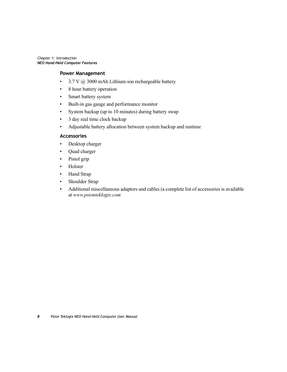 Psion Teklogix NEO PX750 User Manual | Page 20 / 238