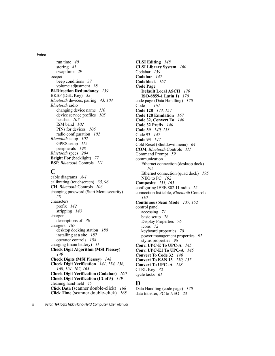 Psion Teklogix NEO PX750 User Manual | Page 232 / 238