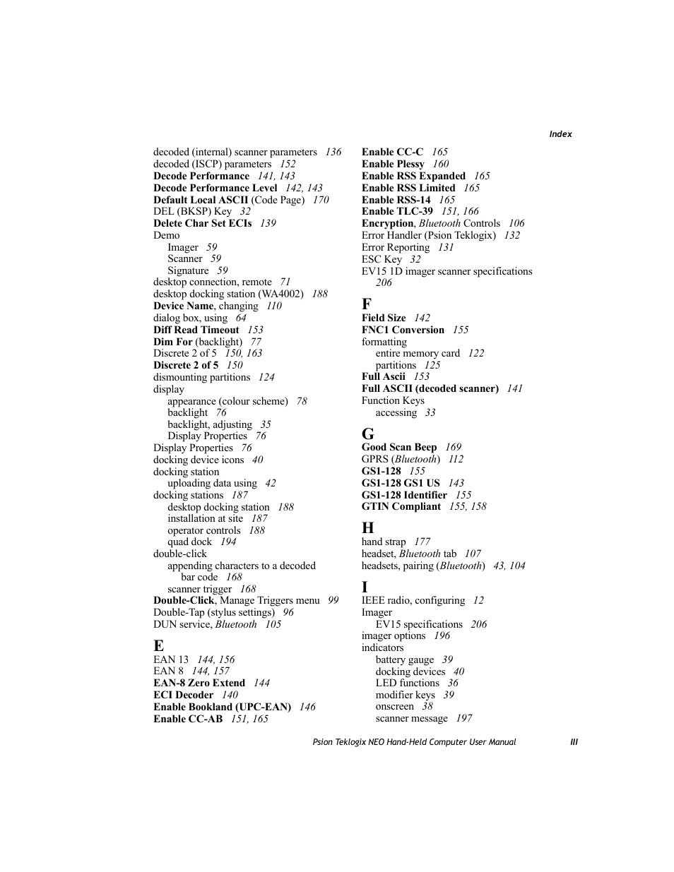 Psion Teklogix NEO PX750 User Manual | Page 233 / 238