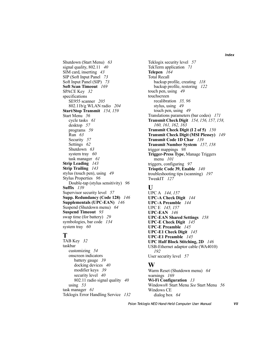 Psion Teklogix NEO PX750 User Manual | Page 237 / 238