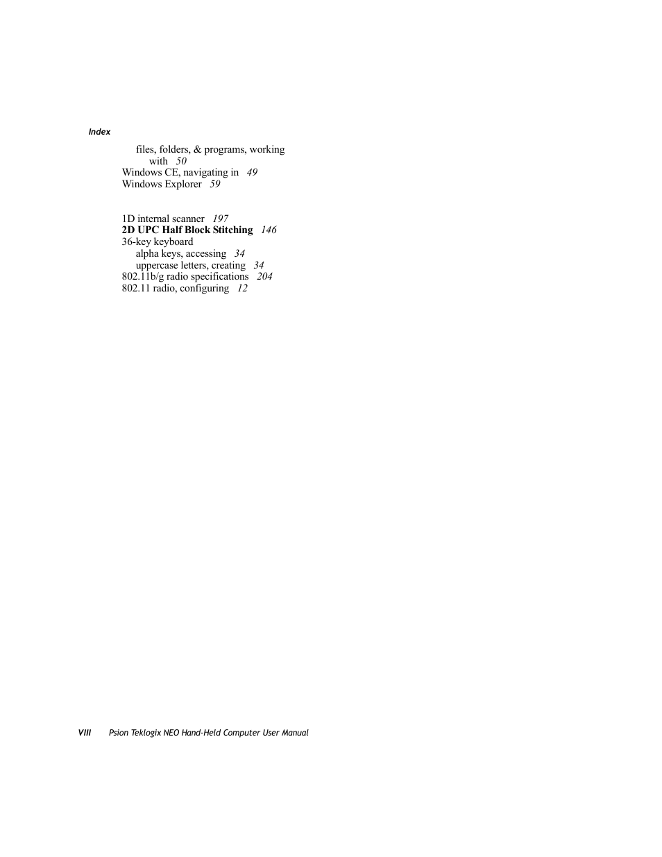 Psion Teklogix NEO PX750 User Manual | Page 238 / 238