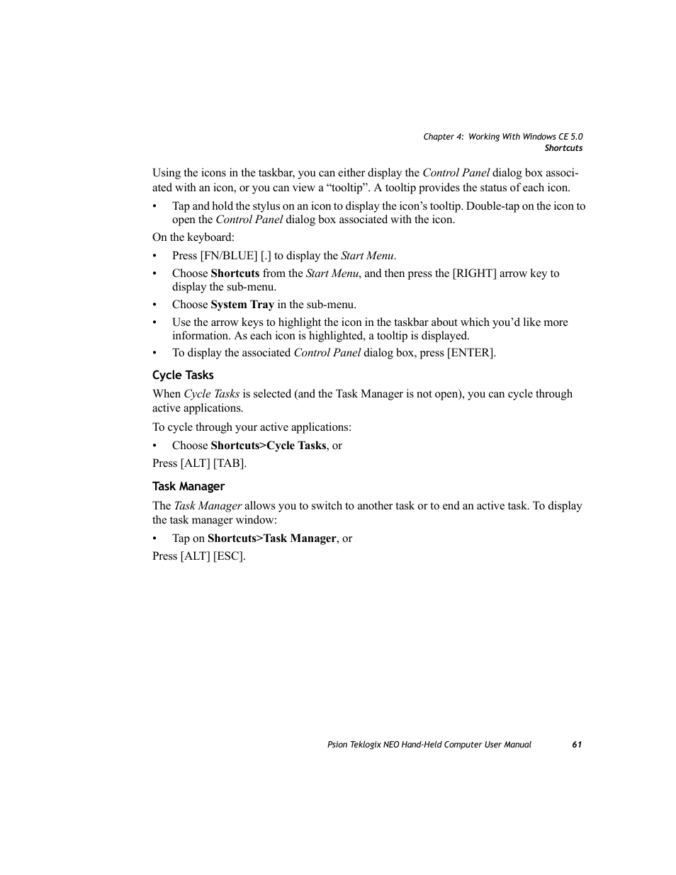 Psion Teklogix NEO PX750 User Manual | Page 73 / 238