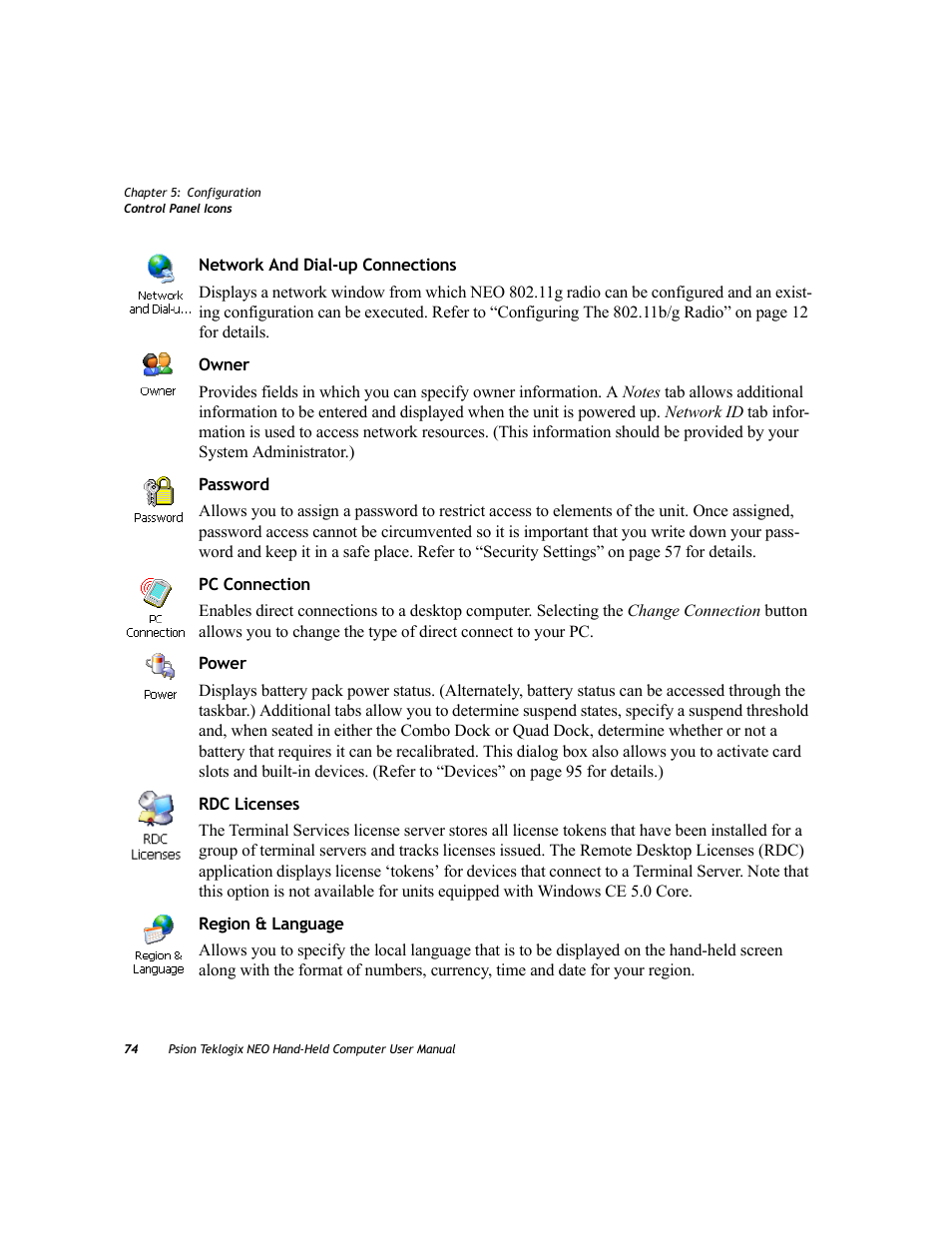 Psion Teklogix NEO PX750 User Manual | Page 86 / 238