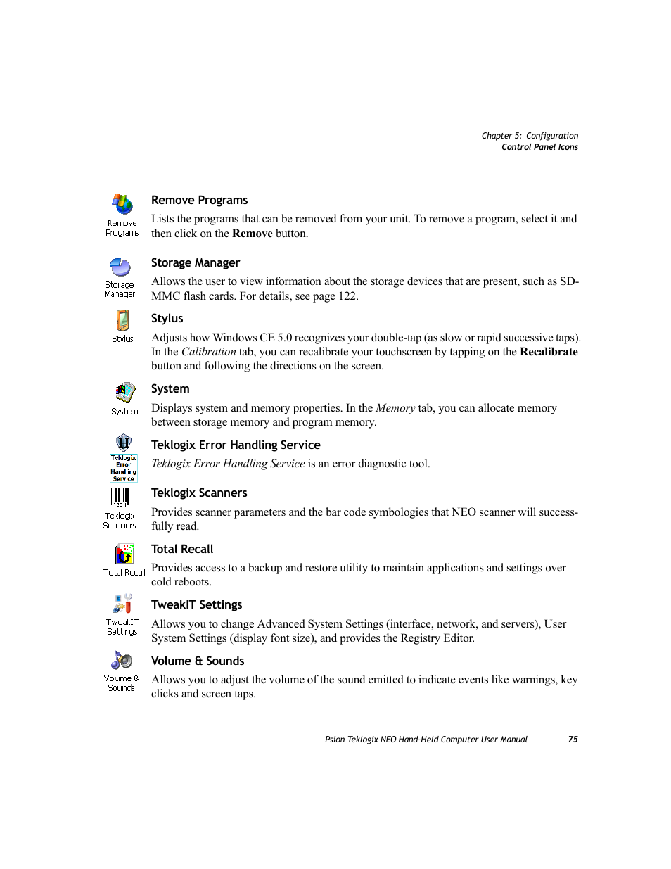Psion Teklogix NEO PX750 User Manual | Page 87 / 238