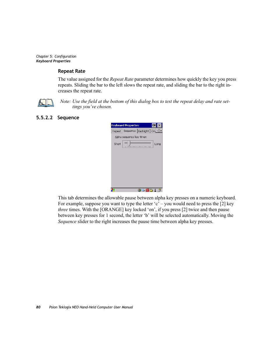 2 sequence, Sequence | Psion Teklogix NEO PX750 User Manual | Page 92 / 238