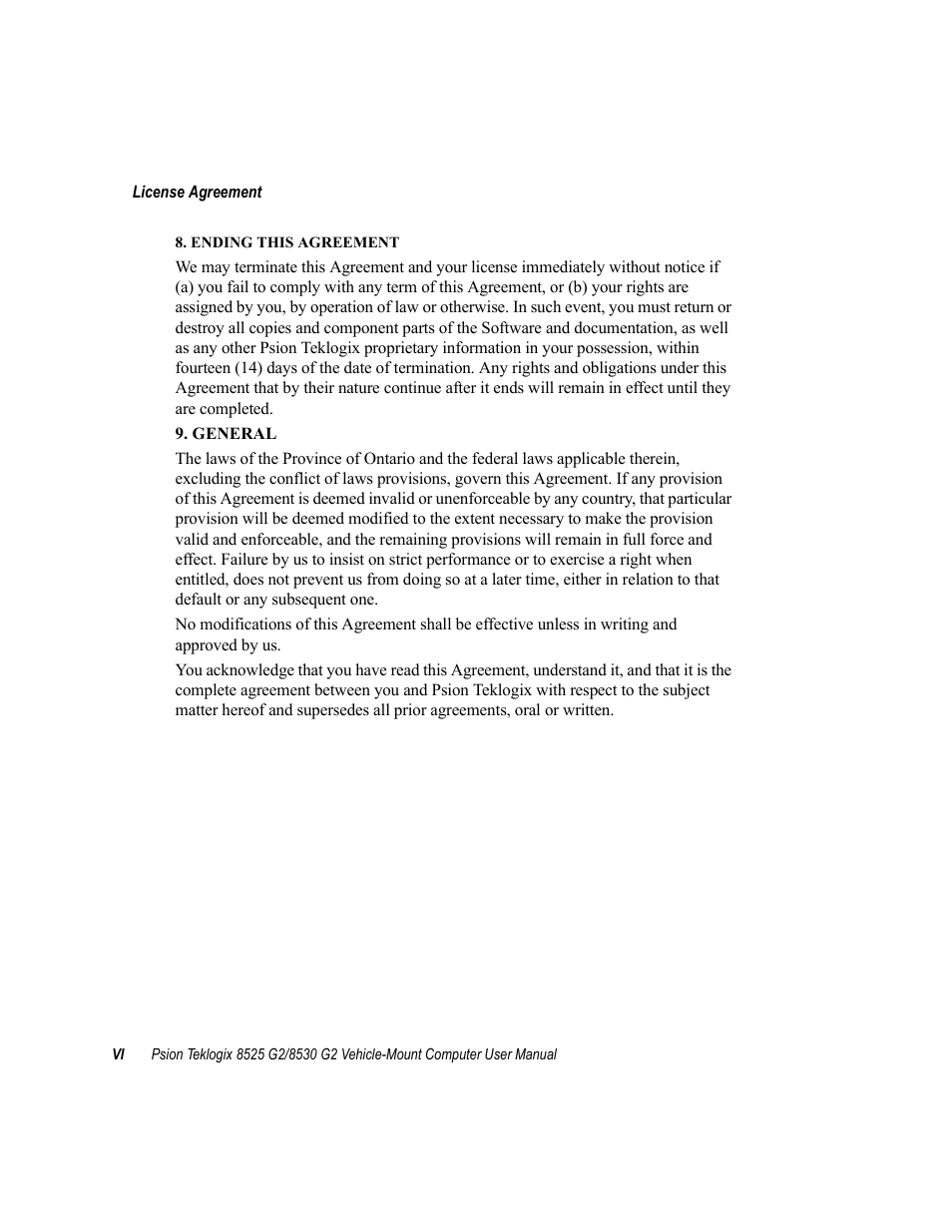 Psion Teklogix Vehicle-Mount Computer 8525 G2 User Manual | Page 18 / 230