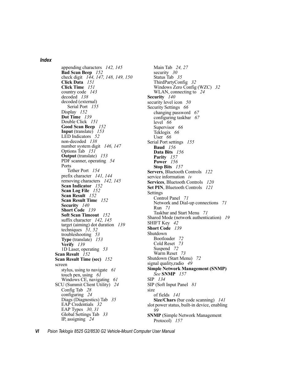 Psion Teklogix Vehicle-Mount Computer 8525 G2 User Manual | Page 228 / 230